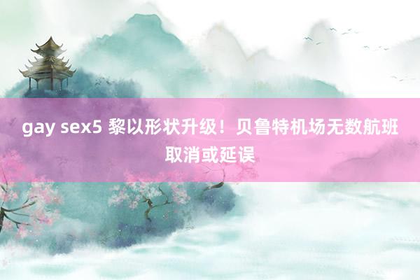 gay sex5 黎以形状升级!贝鲁特机场无数航班取消或延误