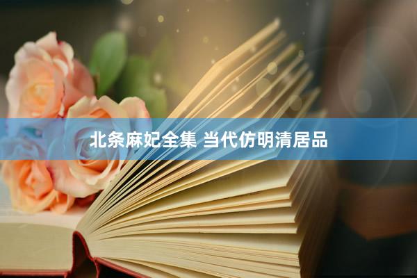 北条麻妃全集 当代仿明清居品
